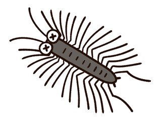 かわいいゲジゲジのキャラクター