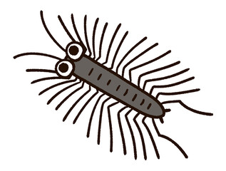 かわいいゲジゲジのキャラクター