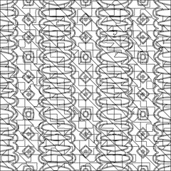  Stylish texture with figures from lines.Abstract geometric black and white pattern for web page, textures, card, poster, fabric, textile. Monochrome graphic repeating design. 