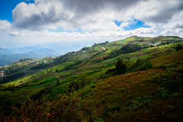 Fototapeta premium Mountain view in thailand,Landscape of nature, Phu Thap Boek, Phetchabun Province, Thailand.