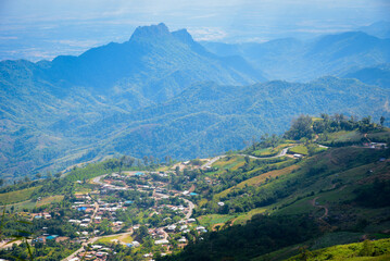Fototapeta premium Beautiful nature landscape from mountain view