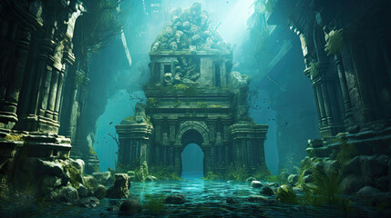 Lost civilization's underwater ruins