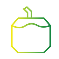 Obraz premium Coconut Summer Tropical Gradient Icon