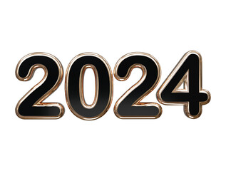 2024 new year text effect vector