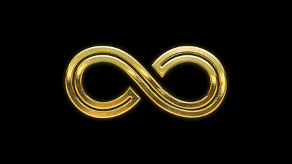 Infinity symbol icon gold golden