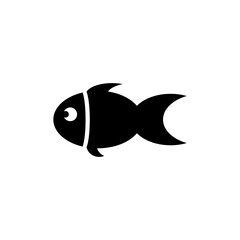Fish Icon.  Protein, Food Ingredients. Wildlife, Sea Animal Symbol