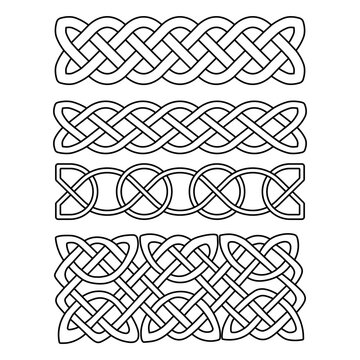 Celtic Knots icon vector set. Celtic signs illustration symbol collection. Celtic drawings symbol or logo.
