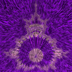 deep purple exploding design with beige fractal in a square format