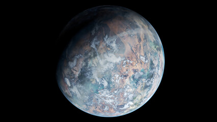 Unknown Alien Planet Like Earth In Space 