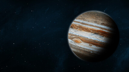 Planet Jupiter Floating In Space 4K