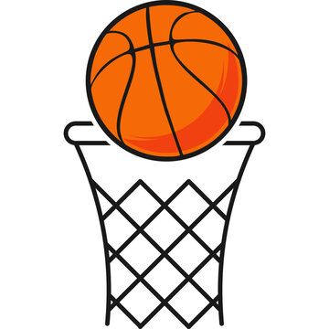 orange basketball net clip art preview