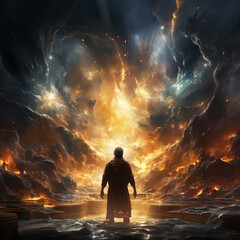 Fototapeta premium Ethereal Otherworldly Space Poster Background