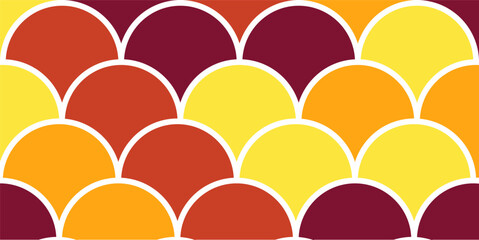 Abstract background with interlocking circles. Vector template.