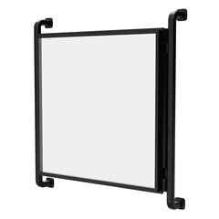 Storefront Signs on gray background, Sign Board, elegant minimal vintage signs, 3D illustration.