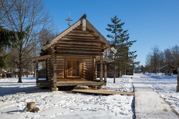 Old wooden houses at Novgorod the Great
