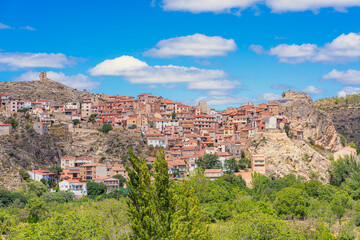 Fototapeta na wymiar Scenic view of Castielfabib in the Ricón de Ademuz Region, Valencia, Spain