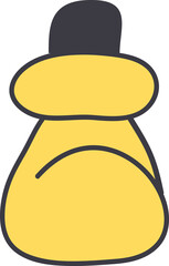 Comic leg with shoes illustration