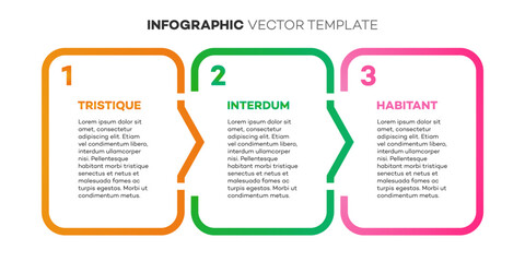 Infographic template timeline process 3 option or step line color style frame vector for presentation 10 eps