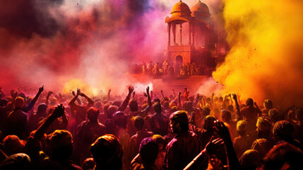 Fototapeta na wymiar Holi celebration in India