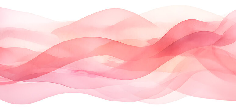 Watercolor pink ribbon background