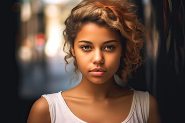 Fototapeta premium Girl's Portraits. Photo generative AI