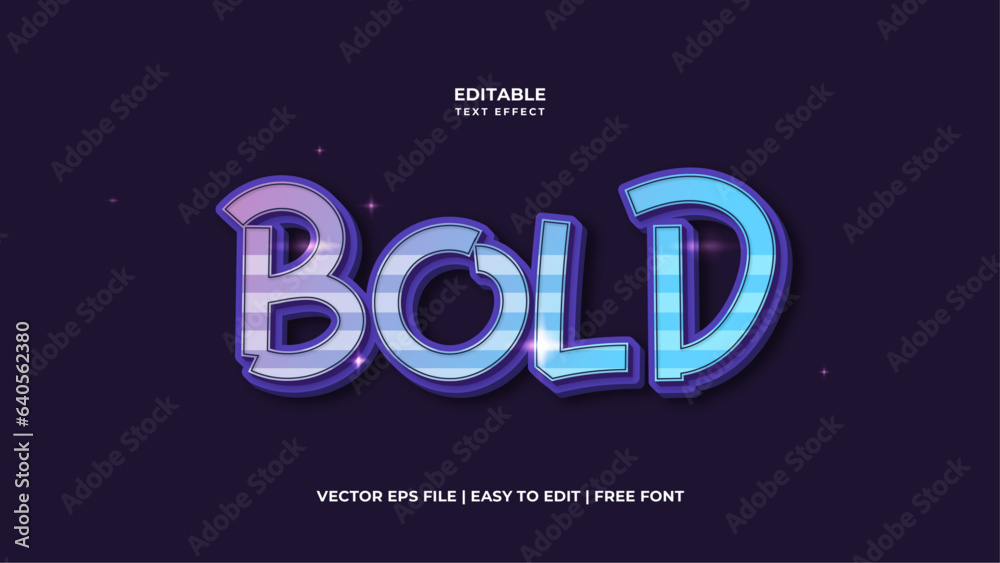 Poster bold typography minimalism editable text effect