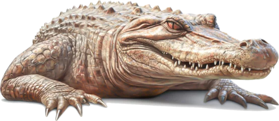 Wandcirkels tuinposter ワニのイメージ - image of Crocodile - No1-1 Generative AI © Orange Eyes