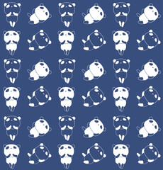 Cute bears seamless patterns, hand-drawn style