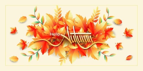 Fototapeta na wymiar Happy thanksgiving day, hello autumn, Thanksgiving design perfect for prints,flyers,banners, invitations ,Vector illustration.