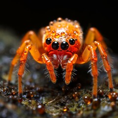 Intricate Weaver: Macro Glimpse of a Cute and Dangerous Spider, Generative AI