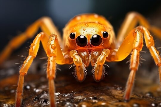 Intricate Weaver: Macro Glimpse of a Cute and Dangerous Spider, Generative AI