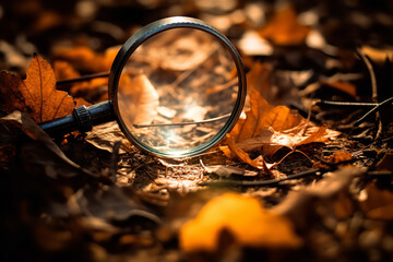 Demonstrating the power of concentration, the magnifying glass channels sunlight to create fire
