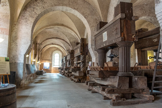old vinery and press house  in Eberbach. The Abbey is a former Cistercian monastery near Eltville am Rhein in the Rheingau, Germany