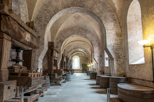old vinery and press house  in Eberbach. The Abbey is a former Cistercian monastery near Eltville am Rhein in the Rheingau, Germany