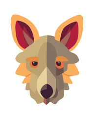 Vector isolated illustration of a dog mask on a white background.