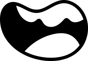 Comic mouth illustration