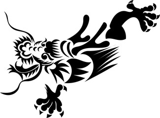 chinese dragon hand drawn zodiac year 2024 illustration