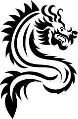 chinese dragon hand drawn zodiac year 2024 illustration