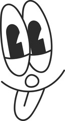 Comic face character illustration