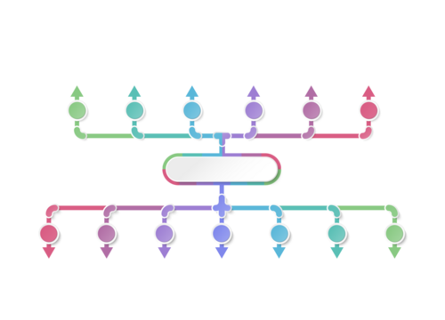 Infographic process design 13 options or steps.