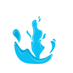 Water Splashing Illustration