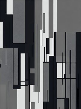 Black and white Abstract Texture. AI Generated