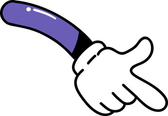 Groovy hand pose illustration