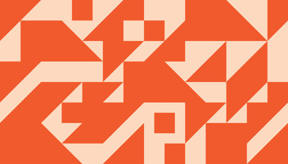 Abstract geometric pattern design background vector. Wallpaper design with triangle, square and polygon shape. Modern and trendy illustration perfect for decor, cover, print, banner. 