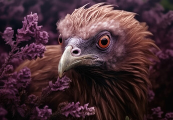 Obraz premium predatory bird in field