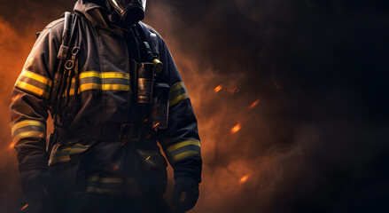 Fire Fighters on Fire Background