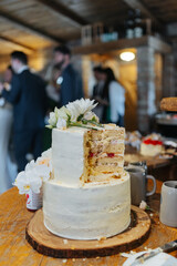 Gorgeous wedding cake close-up