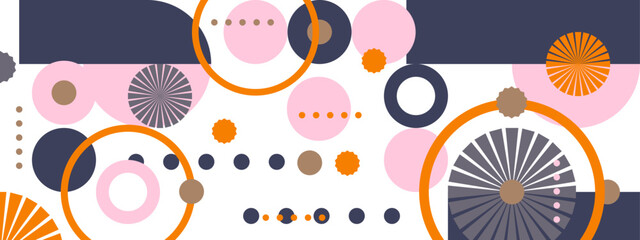 vector flat design abstract colorful geometric shapes