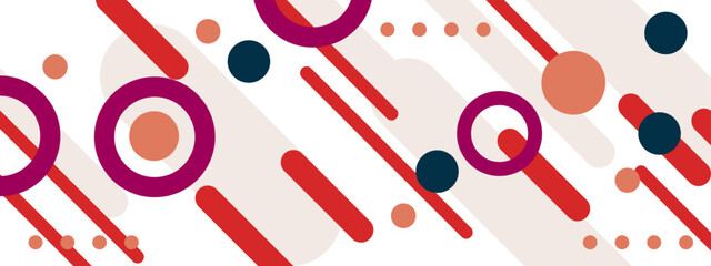 vector flat mosaic horizontal banners