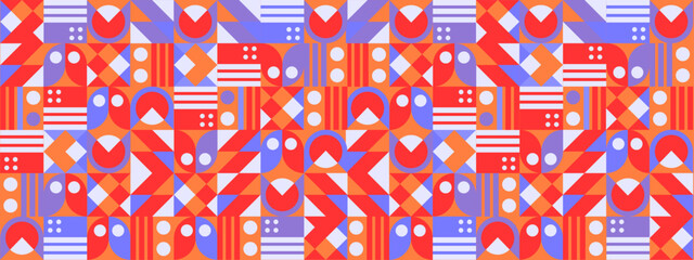 vector flat mosaic covers collection